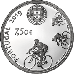 PORTUGAL 7,50 EUROS 2019 CICLISTA JOAQUIM AGOSTINHO 2ª MONEDA DE PLATA SC Tirada 40000 uds