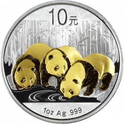 CHINA 10 YUAN 2013 OSO PANDA PLATA SC SILVER UNC Silber 1 Oz