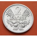 POLONIA 2 ZLOTY 1974 AGUILA y FRUTOS KM. 46 MONEDA DE ALUMINIO SC- Poland 2 Zlotych Zl Zlote