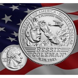 . 1 moneda x ESTADOS UNIDOS 25 CENTAVOS 2022 D WILMA MANKILLER Serie AMERICAN WOMEN QUARTER 3ª de 20º NICKEL SC USA