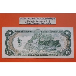 1 billete x REPUBLICA DOMINICANA 10 PESOS DE ORO 1988 EXCAVADORAS Pick 119C BILLETE MBC Dominican Republic BANKNOTE
