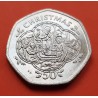 ISLA DE MAN 50 PENIQUES 1993 CHRISTMAS PORTAL DE BELEN KM.536 MONEDA DE NICKEL SC- @ESCASA@ 50 Pence UK Belem Jesus