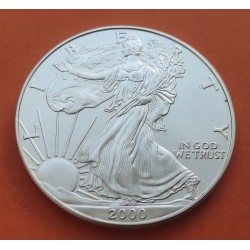 ESTADOS UNIDOS 1 DOLAR 1994 EAGLE LIBERTY PLATA SIN CIRCULAR Oz