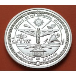 1 ONZA x MARSHALL ISLANDS 50 DOLARES 1994 PLANETA VENUS y CONSTELACION  MONEDA DE PLATA PROOF OZ $50 Dollars Silver