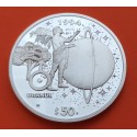 1 ONZA x MARSHALL ISLANDS 50 DOLARES 1994 PLANETA URANO y CONSTELACION MONEDA DE PLATA PROOF OZ $50 Dollars Silver