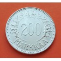 FINLANDIA 200 MARKKAA 1957 H ARBOLES DEL BOSQUE KM.42 MONEDA DE PLATA SC- Finnland silver coin 28mm