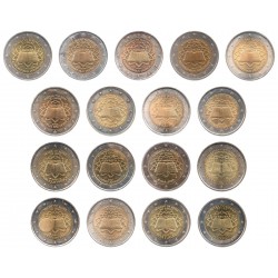 .2€ EUROS 2007 TRATADO DE ROMA ROMA x13 PAISES SIN CIRCULAR