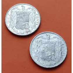 ESPAÑA 10 CENTIMOS 1953 FRANCO SIN CIRCULAR JINETE ALUMINIO