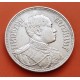 TAILANDIA 1 BAHT 1915 BE2458 Reino de SIAM - KING RAMA VI ELEFANTES KM.45 MONEDA DE PLATA MBC+ @RARA@ Thailand silver