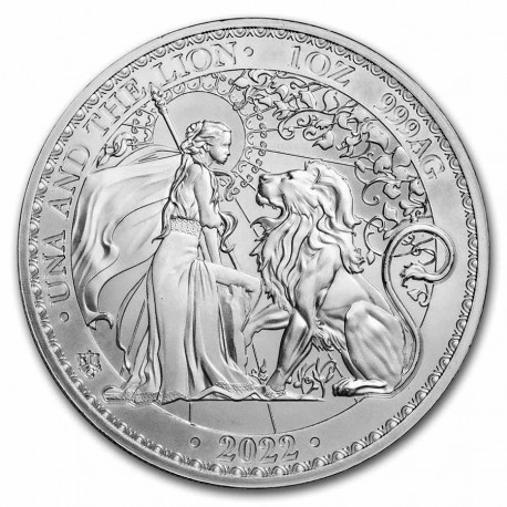 . 1 acoin x SANTA HELENA 1 LIBRA 2022 UNA and THE LION 1ª MONEDA DE PLATA SC silver CÁPSULA OZ ONZA