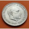 ESPAÑA 5 PESETAS 1949 * 19 49 FRANCO ESTADO ESPAÑOL KM.778 MONEDA DE NICKEL SC Imperfecciones de fabricación