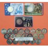 . ..2 EUROS 2015 BANDERA EUROPEA JUEGO 19 DE PAISES/MONEDAS SC