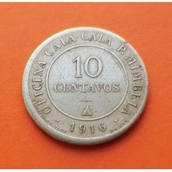 1 TOKEN x CHILE 10 CENTAVOS 1916 A FICHA SALITRERA OFICINA CALA CALA P.MIMBELA MONEDA DE NICKEL 22 mm