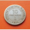 1 TOKEN x CHILE 10 CENTAVOS 1916 A FICHA SALITRERA OFICINA CALA CALA P.MIMBELA MONEDA DE NICKEL 22 mm