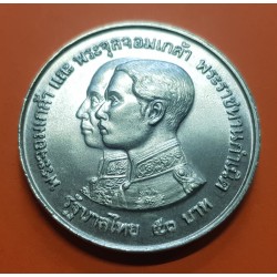 TAILANDIA 50 BAHT 1974 Rey RAMA IX NATIONAL MUSEUM CENTENNIAL KM.101 MONEDA DE PLATA SC Thailand silver coin