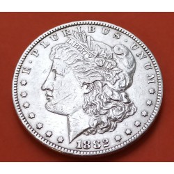 ESTADOS UNIDOS 1 DOLLAR 1886 MORGAN PLATA XF+ KM*110 SILVER