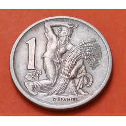 .BOHEMIA y MORAVIA 50 HALERU 1941 Hoy Chekia ZINC III REICH NAZI
