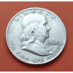 ESTADOS UNIDOS 1/2 DOLAR 1960 D FRANKLIN PLATA US HALF DOLLAR SC