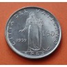 VATICANO 50 LIRAS 1959 Año XVIII PAPA JUAN XXIII SPES ESPERANZA KM.63 MONEDA DE ACERO SC 50 Lire POPE JOANNES