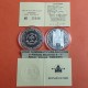 1 moneda x FRANCIA 100 FRANCOS 1990 CARLOMAGNO KM.989 PLATA PROOF + CERTIFICADO France 15 Ecus 1990