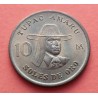 PERU 10 SOLES DE ORO 1980 TUPAC AMARU INDEPENDENCIA KM.272 MONEDA DE LATON EBC/SC- 10 Soles de Oro