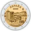 . 1 acoin ESPAÑA 2 EUROS 2023 CIUDAD VIEJA DE CÁCERES Serie UNESCO SC BIMETALICA CONMEMORATIVA