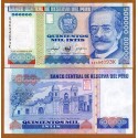 PERU 500000 INTIS 1989 RICARDO PALMA e IGLESIA DE LA CARIDAD Pick 147 BILLETE SC @ESCASO@ UNC BANKNOTE