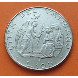 VATICANO 100 LIRAS 1962 CONCILIO PAPA JUAN XXIII ACERO SC KM*73 
