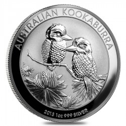 AUSTRALIA 1 DOLAR 2013 KOOKABURRA MONEDA DE PLATA PURA SC $1 Dollar Coin ONZA OZ OUNCE CAPSULA