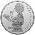 . 1 moneda x CANADA 1 DOLAR 2022 REINA ISABEL II PLATINUM JUBILEE 70 Años PLATA PROOF ESTUCHE CERTIFICADO $1 Dollar silver coin