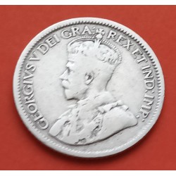 CANADA 10 CENTAVOS 1919 REY JORGE V KM.23 MONEDA DE PLATA 10 Cent silver coin GEORGIUS V