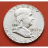 ESTADOS UNIDOS 1/2 DOLAR 1963 P BENJAMIN FRANKLIN KM.163 MONEDA DE PLATA CASI SC USA Half Dollar silver R/2