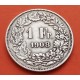 SUIZA 1 FRANCO 1908 B DAMA y VALOR KM.24 MONEDA DE PLATA MBC Switzerland silver coin