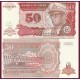 ZAIRE 50 NUEVOS ZAIRES 1993 DICTADOR MOBUTU y PRESA HIDROELECTRICA Pick 57 BILLETE SC 50 Nouveaux UNC BANKNOTE