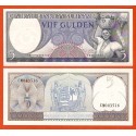 SURINAME 5 GULDEN 1963 MUJER CON CESTA DE FRUTAS Pick 120 BILLETE SC Surinam UNC BANKNOTE