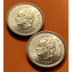 1 moneda x @ERROR PERLAS UNIDAS@ 100 PESETAS 1999 ANCIANOS LATON Flor de Lis hacia DIBUJO SC- VARIANTE CATALOGADA España