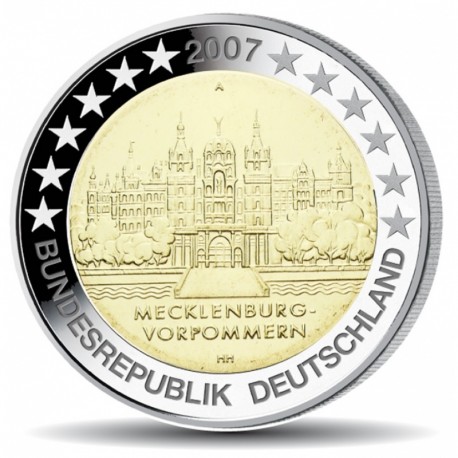 ALEMANIA 2 EUROS 2007 Letra F IGLESIA DE MECKLENBURG en WEST POMERANIA SC BIMETALICA MONEDA CONMEMORATIVA