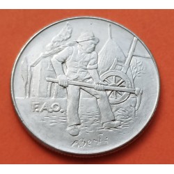 SAN MARINO 100 LIRAS 1977 ESPINA DE PEZ Serie ECOLOGIA KM.28 MONEDA DE ACERO SC- 100 Lire