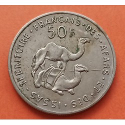AFFARS & ISSAS 50 FRANCS 1970 CAMELLOS NICKEL KM.18 DJIBOUTI