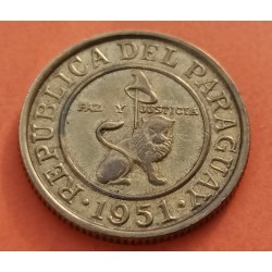 PARAGUAY 1/12 DE REAL 1845 LEON COBRE KM.1 MBC- MONEDA COIN