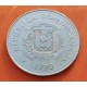 REPUBLICA DOMINICANA 1/2 PESO 1990 FARO A COLON ESCUDO KM.73.2 MONEDA DE NICKEL EBC- Dominican Republic