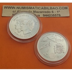 1 moneda NO BOLSA x ESPAÑA 20 EUROS 2010 CAMPEONES DEL MUNDO MUNDIAL DE FUTBOL MONEDA DE PLATA SC