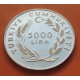 TURQUIA 5000 LIRAS 1984 PATINAJE SOBRE HIELO WINTER OLYMPICS GAMES KM.971 MONEDA DE PLATA PROOF Turkey