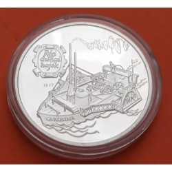 HUNGRIA 500 FORINT 1994 BP BARCO DEL DANUBIO CAROLINA HAJOK KM.708 MONEDA DE PLATA PROOF Hungary silver