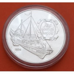 HUNGRIA 500 FORINT 1993 BP BARCO DEL DANUBIO ARPAD 1836 KM.702 MONEDA DE PLATA PROOF Hungary silver