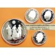 . 4 Monedas x ESPAÑA CULTURA y NATURALEZA 2ª Serie 2000 + 5000 + 10000 PESETAS 1995 PLATA ESTUCHE FNMT 8,20 ONZAS