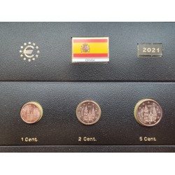 . ESPAÑA MONEDAS EURO 2021 + HOJA DE PARDO 1 Céntimo a 2 EUROS 2021 + 2€ TOLEDO + 30 EUROS 2021 XACOBEO PLATA CAMINO DE SANTIAGO