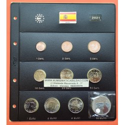 . ESPAÑA HOJA PARDO MONEDAS EUROS 2015 Hueco 2x2€ + 30€