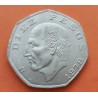 MEXICO 10 PESOS 1978 MIGUEL HIDALGO KM.477.2 MONEDA DE NICKEL EBC- FORMA HEPTAGONAL Mejico Mexiko coin