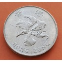 HONG KONG 5 DOLARES 2013 FLORES y VALOR KM.XXX MONEDA DE NICKEL SC- Ex colonia de China